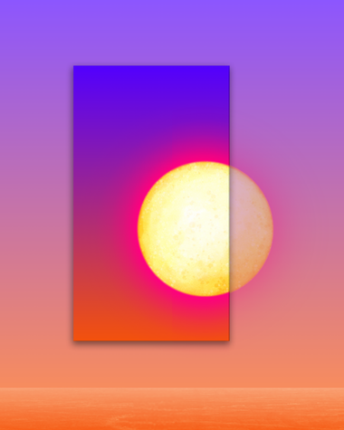 Digital Art for Ad Agency - Photoshop & Illustrator. Rainbow Moon